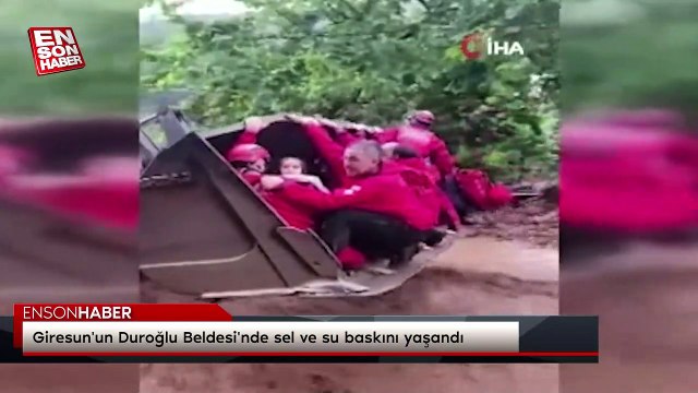 Giresun'un Duroğlu Beldesi'nde sel ve su baskını yaşandı