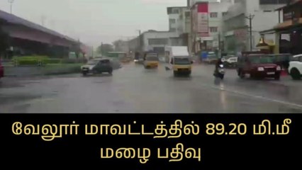 வேலூர் மாவட்டத்தின் மழை நிலவரம்!