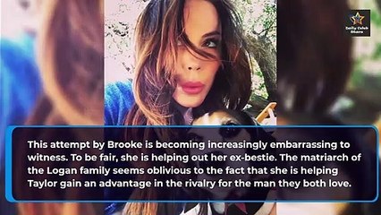 Brooke Disgusting Scheme Does More Harm Than Good For Herself Bold and the Beaut