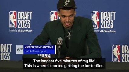 "The longest five minutes" - Wembanyama on wait to be drafted number one