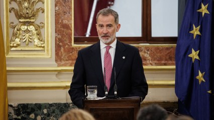 Felipe VI ha expresado que “serenidad, firmeza, mesura, templanza o empatía" son las virtudes de un presidente del Congreso