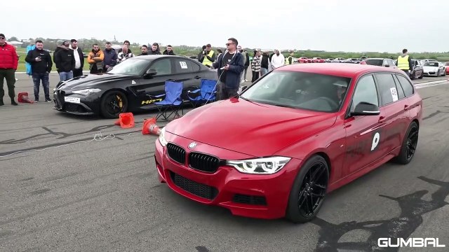 Alfa Romeo Giulia Quadrifoglio 2.9 V6 with Akrapovic Exhaust - REVS & DRAG RACING!