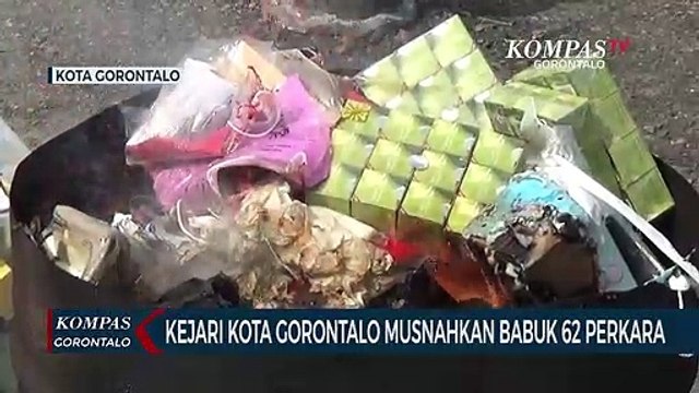 Kejari Kota Gorontalo Musnahkan Barang Bukti 62 Perkara