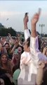 Mika leaps into the crowd at Bristol Sounds