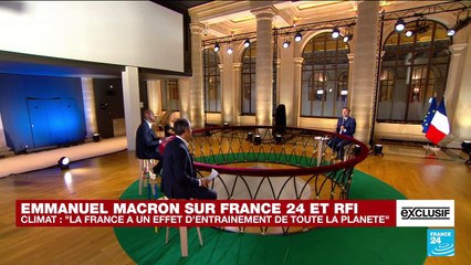 REPLAY - Emmanuel Macron répond aux questions de France 24 et RFI
