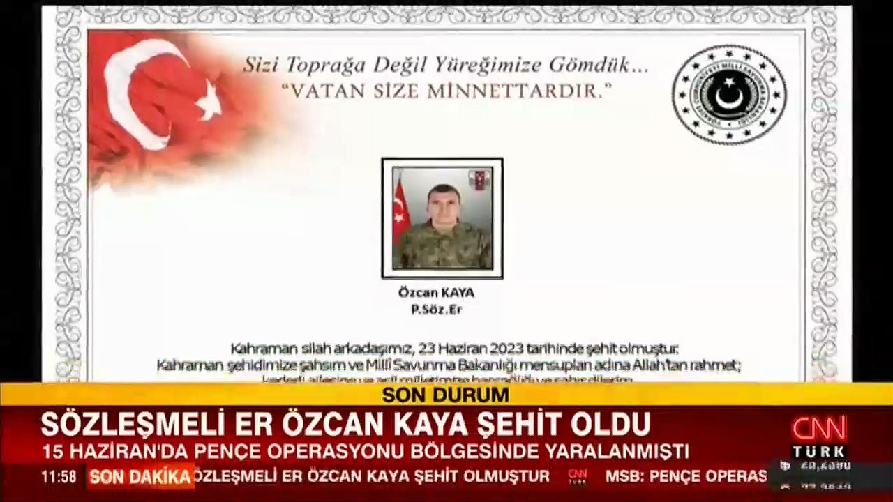 MSB acı haberi duyurdu: Bir asker şehit