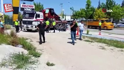 Konya’da vincin çarptığı motosiklet sürücüsü genç hayatını kaybetti