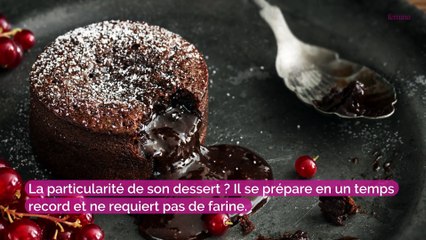 Un fondant au chocolat au coeur coulant avec 5 ingrédients