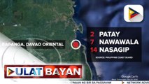 2 patay, 7 nawawala sa paglubog ng fishing vessel sa Davao Oriental
