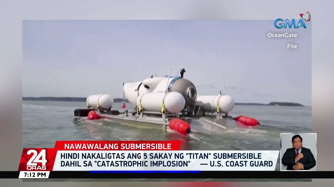 Hindi nakaligtas ang 5 sakay ng "Titan" submers...
