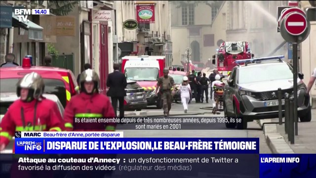 Je pense qu'il n'y a plus d'espoir , confie Marc, le beau-frère d'Anne qui est portée disparue après l'explosion rue Saint-Jacques