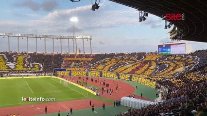 تيفو _الملكي_ يزين كلاسيكو البطولة بين الجيش الملكي والرجاء