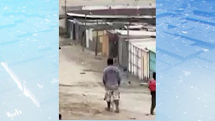 "¡Con la tierra hasta el cuello!":  Un ladrón fue sorprendido robando, lo atraparon y escarmentaron