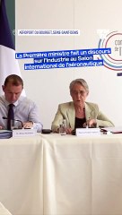 Élisabeth Borne interrompue par un avion de chasse en plein discours sur l'industrie