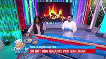 Así ayudó Sandra Alcázar a preparar el “hot dog” más grande para San Juan