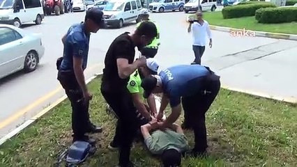 Çorum'da yapılan tatbikatı gerçek sanan vatandaşlar soyguncuları yakalamak için peşinden koştu