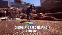 Raro mosaico da era romana descoberto na Síria