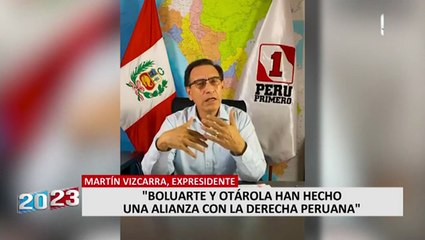 Martín Vizcarra: "Boluarte y Otárola han hecho una alianza con la derecha para quedarse hasta 2026"