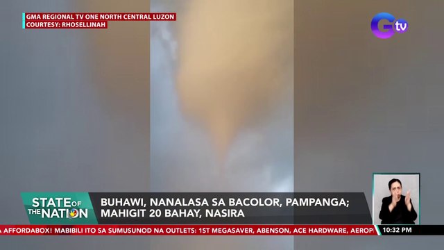 Buhawi, nanalasa sa Bacolor, Pampanga; mahigit 20 bahay, nasira | SONA