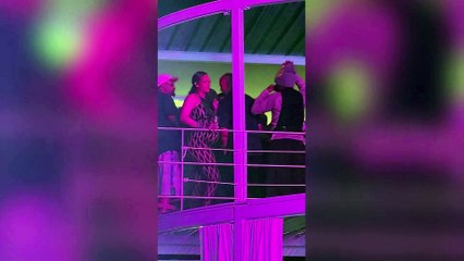 Superstar Rihanna shows off her growing baby bump in tight-fitting dress at Cannes Lions festival in France - while watching boyfriend A$AP Rocky perform
