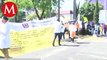 Bloqueo en la Alcaldía Venustiano Carranza, CDMX, trabajadores de Salud piden basificación