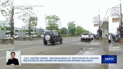 Call center agent, sinunggaban at tinutukan pa umano ng kutsilyo ng driver ng nasakyan niyang bao-bao | Saksi
