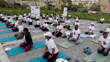 Hindistan'ın Ankara Büyükelçisi Kapadokya'da Yoga Yaptı