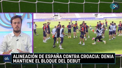 Alineación de España contra Croacia: Denia mantiene el bloque del debut