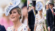 La duchessa Sophie posa dolcemente con il padre al Royal Ascot indossando un abito Suzannah da 1.150