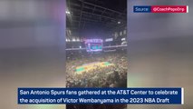 Spurs fans go crazy for no.1 draft pick Wembanyama