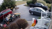 Runaway Golf Cart Takes Out Fence