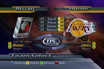 NBA Inside Drive 2004 Blazers vs Lakers