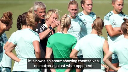 Скачать видео: Voss-Tecklenburg hoping to iron out issues in friendlies before the World Cup