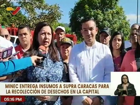 MINEC entrega insumos para la recolección de desechos a Supra Caracas en la parroquia Coche