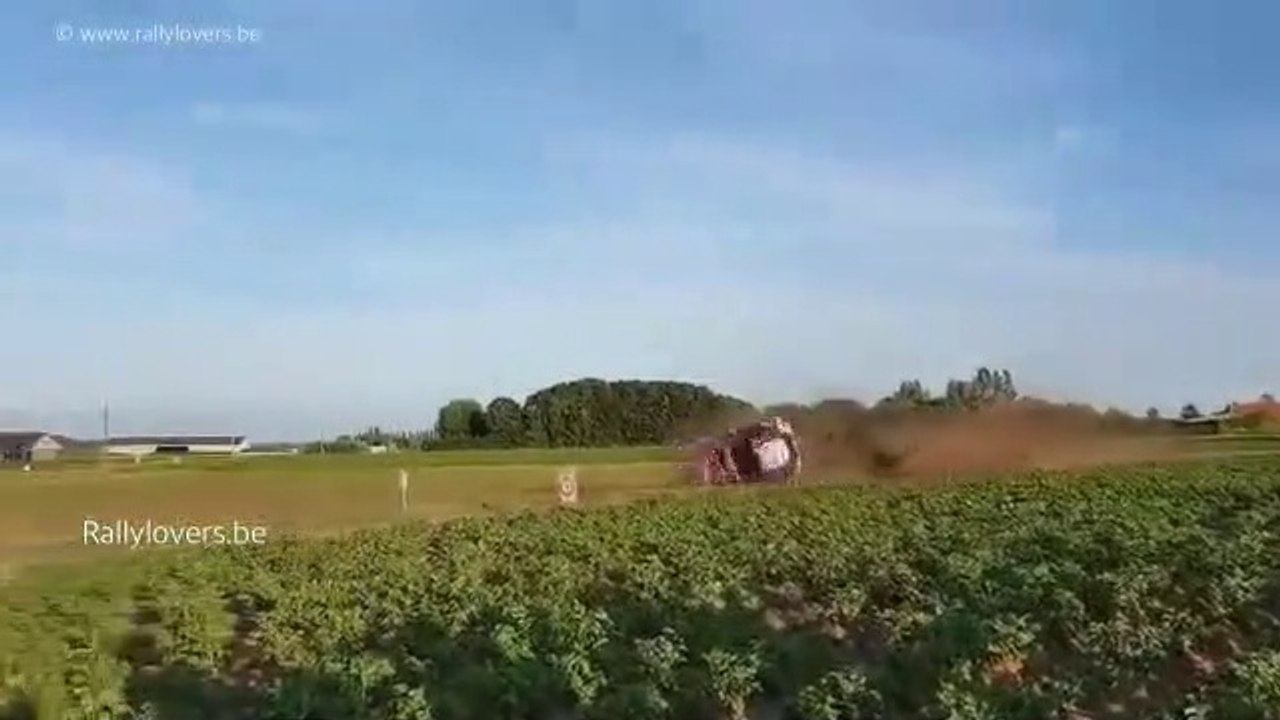 Ypres Rally 2023 Lefebvre Huge Crash Rolls