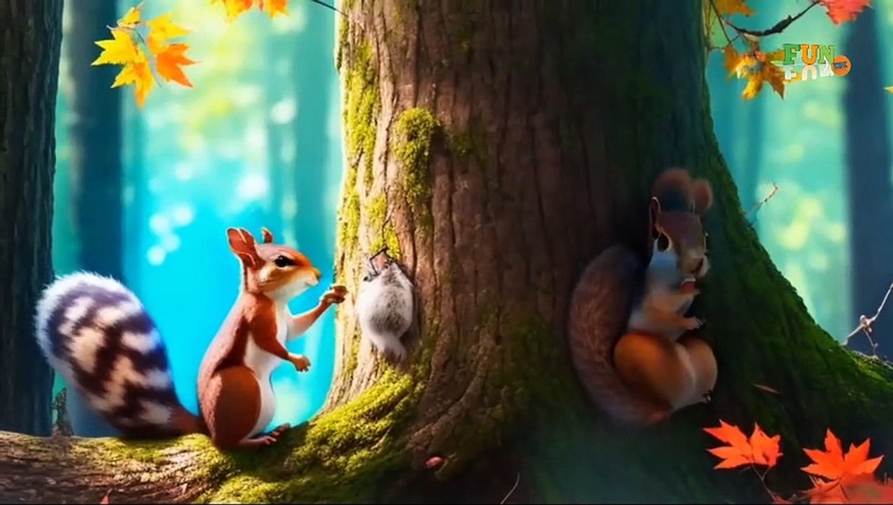 কাঠবিড়ালী আর খেক শিয়াল এর গল্প __ বাংলা গল্প _ নতুন বাংলা গল্প _ কাঠবিড়ালী শিয়াল গল্প - FUN KIDZ