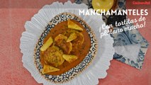 Receta tradicional de manchamanteles con tortitas de plátano macho