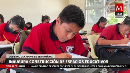 Download Video: Rutilio Escandón inaugura la construcción de aulas en la escuela primaria en Chiapas