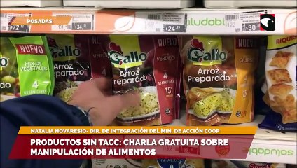 Productos sin TACC charla gratuita sobre manipulación de alimentos