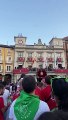 Vídeo: El chupinazo de las fiestas de Burgos explota en la tarima de prensa