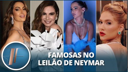 Leilão de Neymar: time de celebridades desfilam pelo tapete vermelho