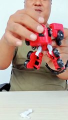 Mainan Robot mini R Pemadam - Mainan Robot transform berubah bentuk mobil pemadam