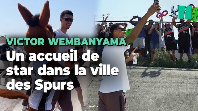 Victor Wembanyama a été accueilli comme une star par les fans des Spurs à San Antonio après la draft NBA