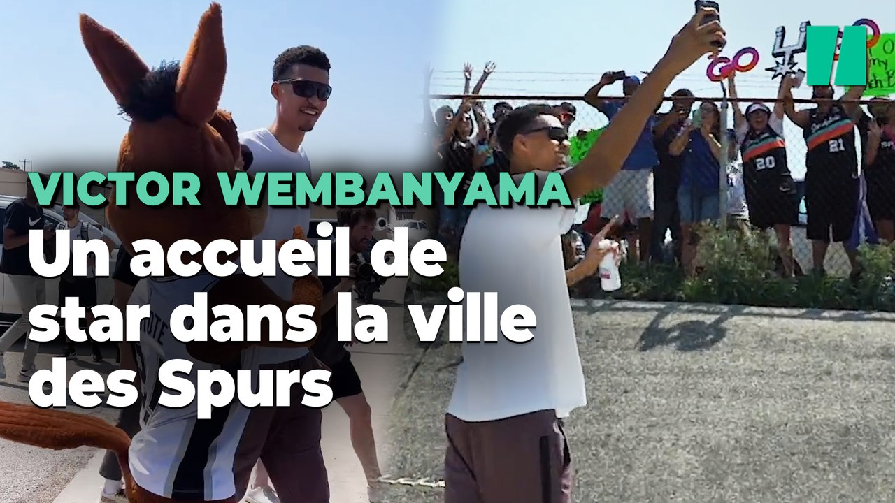 Victor Wembanyama a été accueilli comme une star par les fans des Spurs à San Antonio après la draft NBA