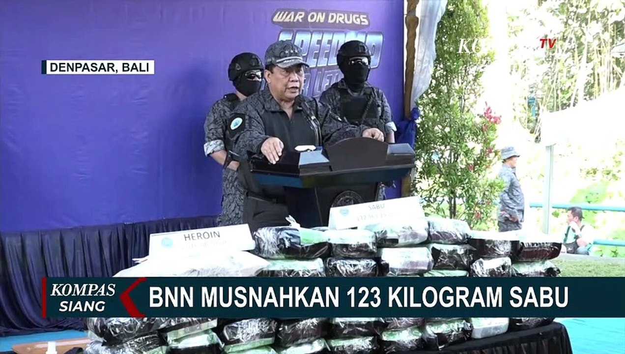 Detik-Detik Kepala BNN RI Musnahkan 123 Kilogram Sabu!