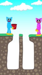 Kissy Missy tried to fool Huggy Wuggy but couldn't _ Funny Animation  #shorts #animation