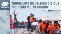 Veleiro naufraga após ser atingido por baleia na costa de Ilhéus na Bahia