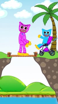 Top 2 New Huggy Wuggy and Kissy Missy Funny Animations #shorts #animation #story