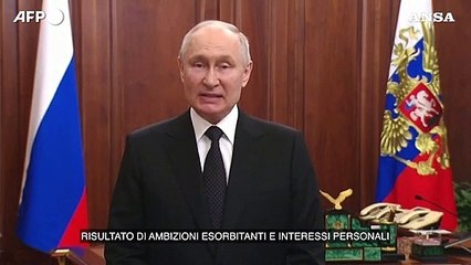 Putin: "Prigozhin ha tradito Mosca per ambizione personale"