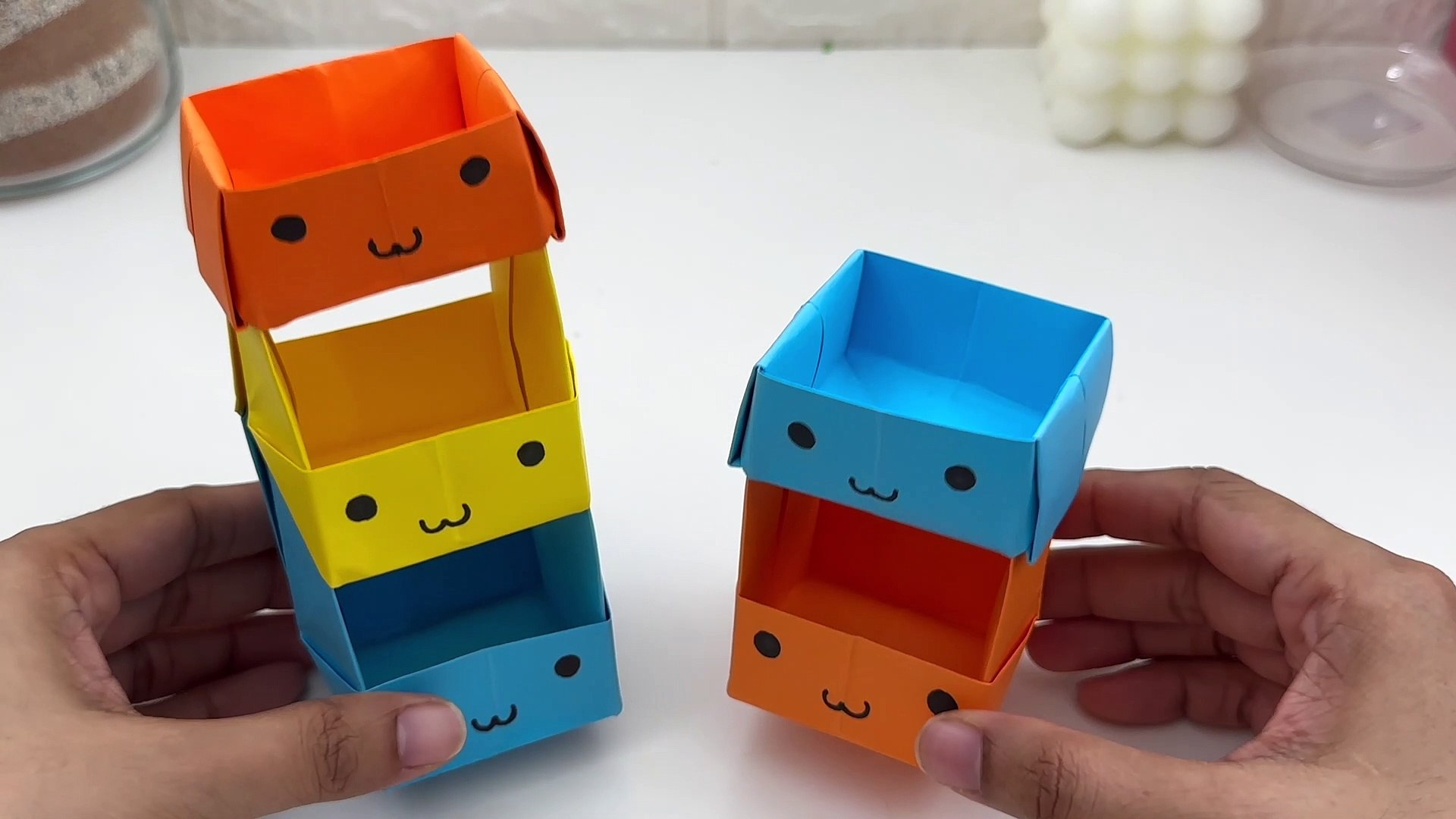 Easy Origami Tissue Box, DIY MINI PAPER TISSUE BOX